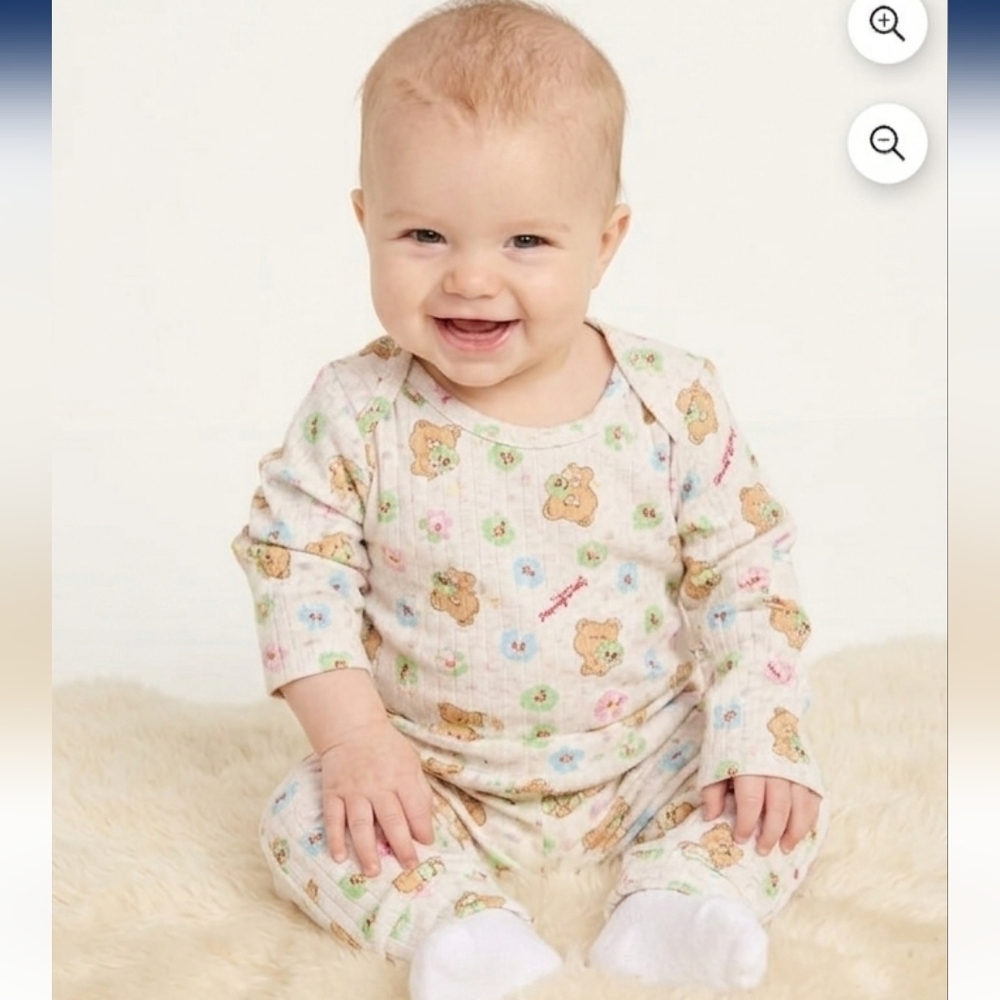 Sweethearts Baby Girls Long Sleeve Bodysuit with Matching Jogger Set